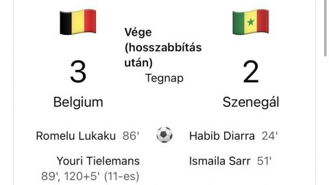VB 2026: Hihetetlen belga fordítás – Szenegál a hosszabbításban bukta el a továbbjutást.