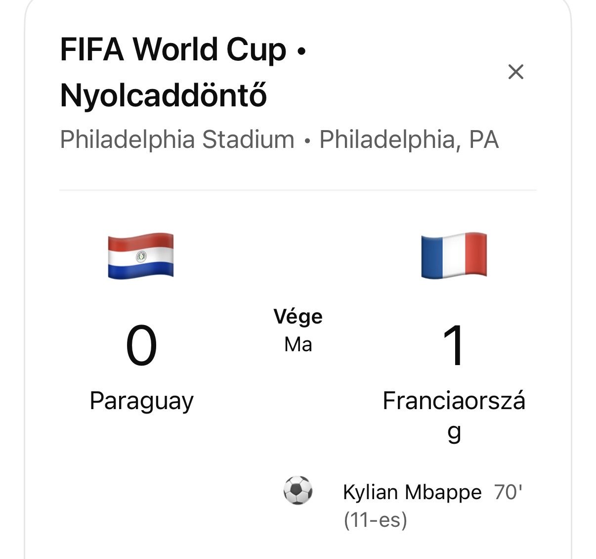 Mbappé tizenegyese negyeddöntőbe juttatta Franciaországot