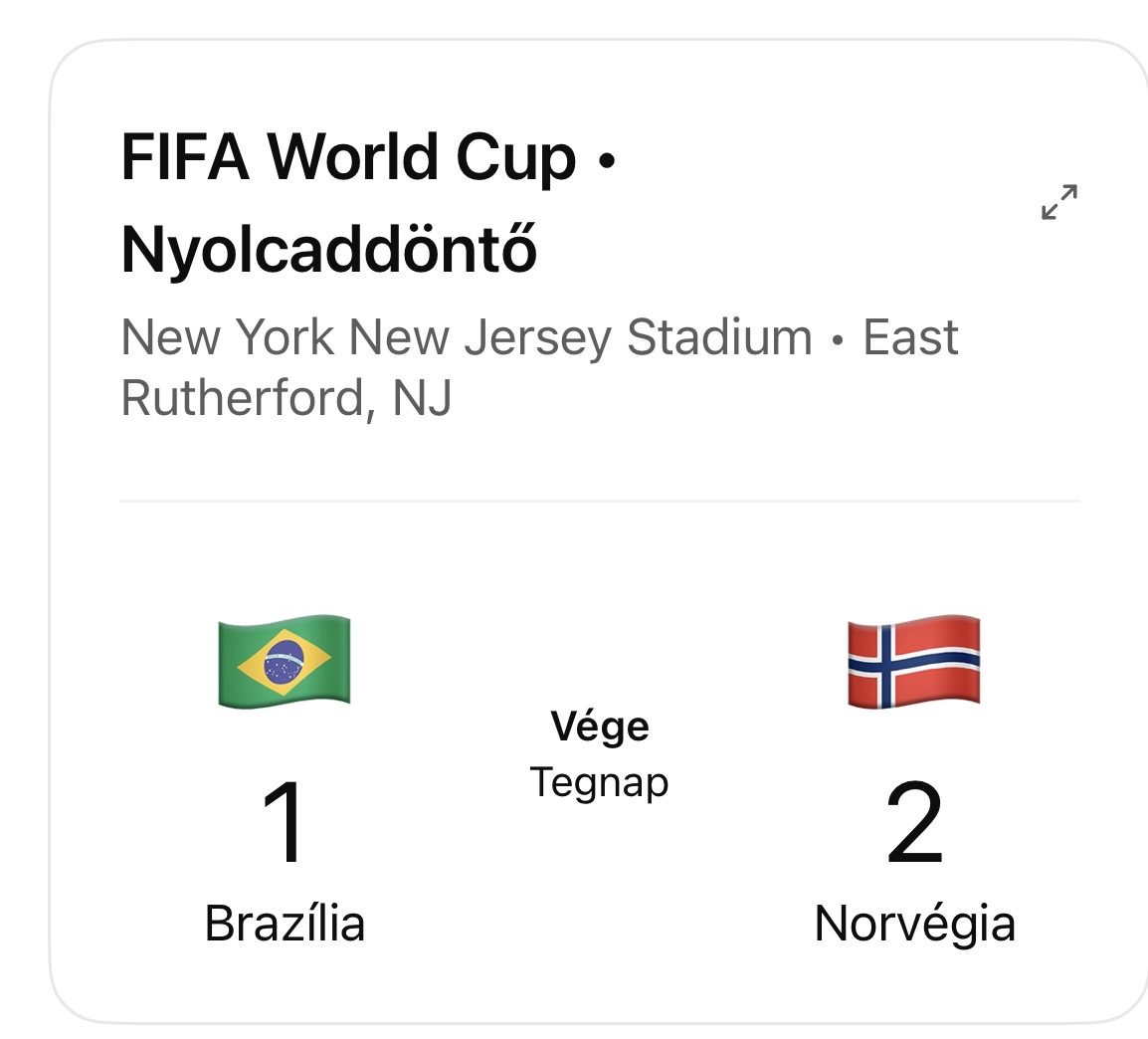 Világbajnoki szenzáció: Norvégia kiejtette Brazíliát