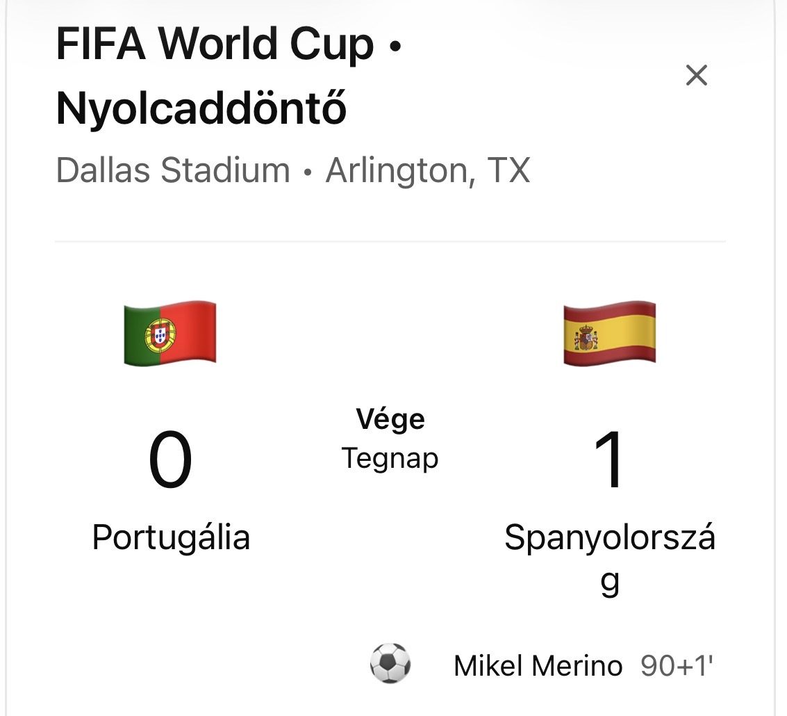 Spanyolország kiejtette Portugáliát, negyeddöntős a világbajnokságon