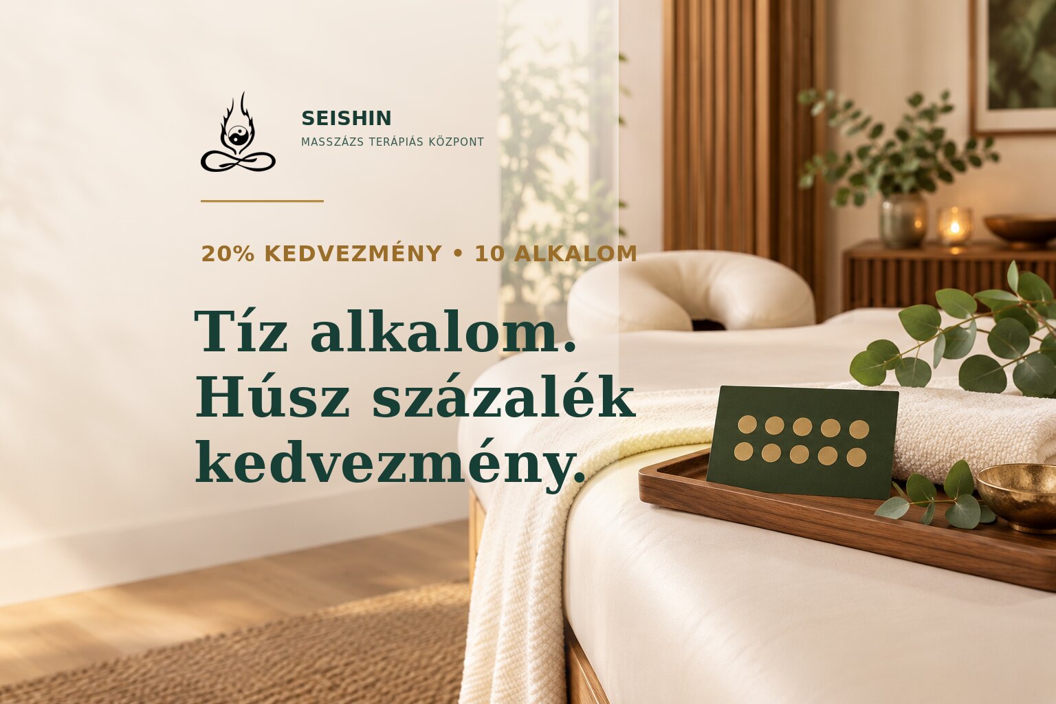 20% kedvezmény 10 alkalmas bérletre